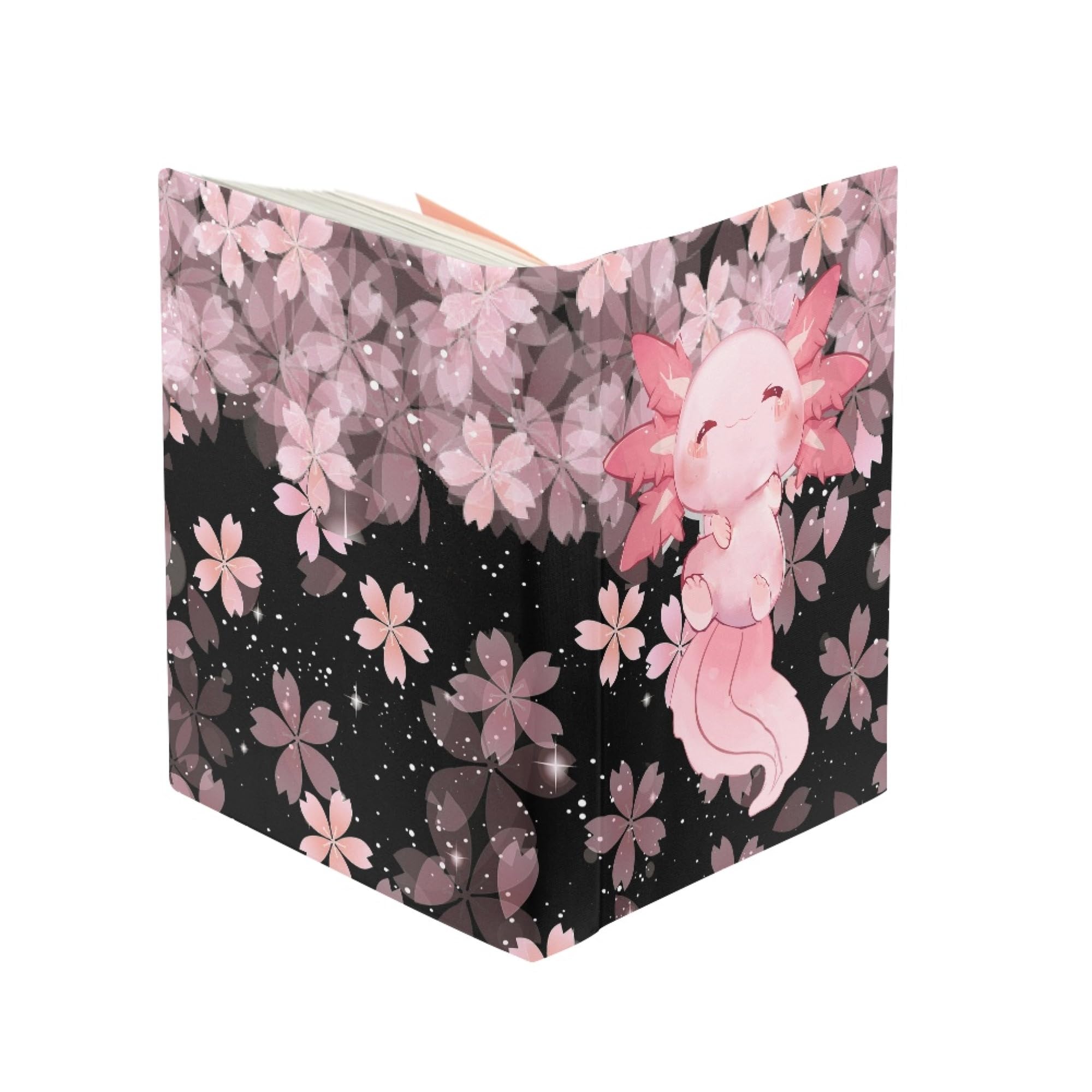 Upetstory Cute Axolotl Book Cover - Reusable Stretchable Book Sleeve Protector for Hardcover Notebooks & Textbooks - Perfect Gift for Book Lovers, Adults & Kids - Great for School, Office & Travel Use