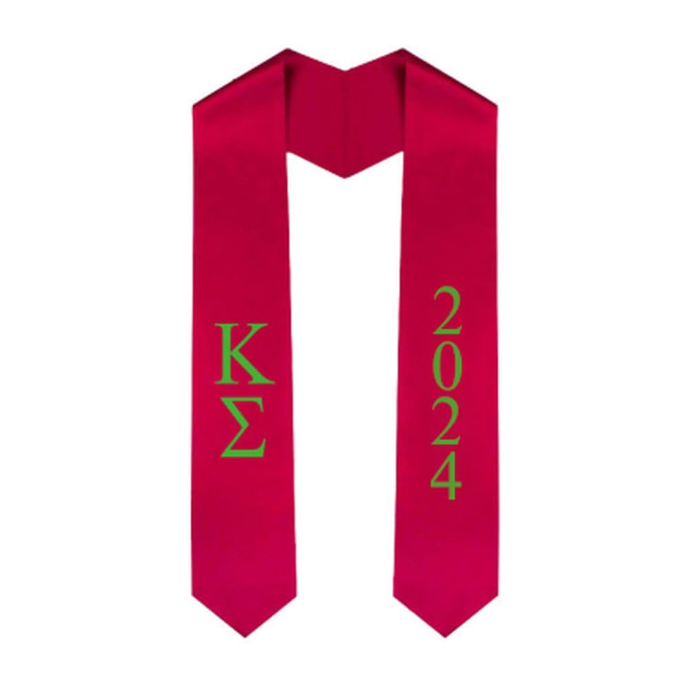 Custom Kappa Sigma Greek Letter Graduation Stole Sash with Year - Perfect for Fraternity Graduation Ceremonies & Alumni Events