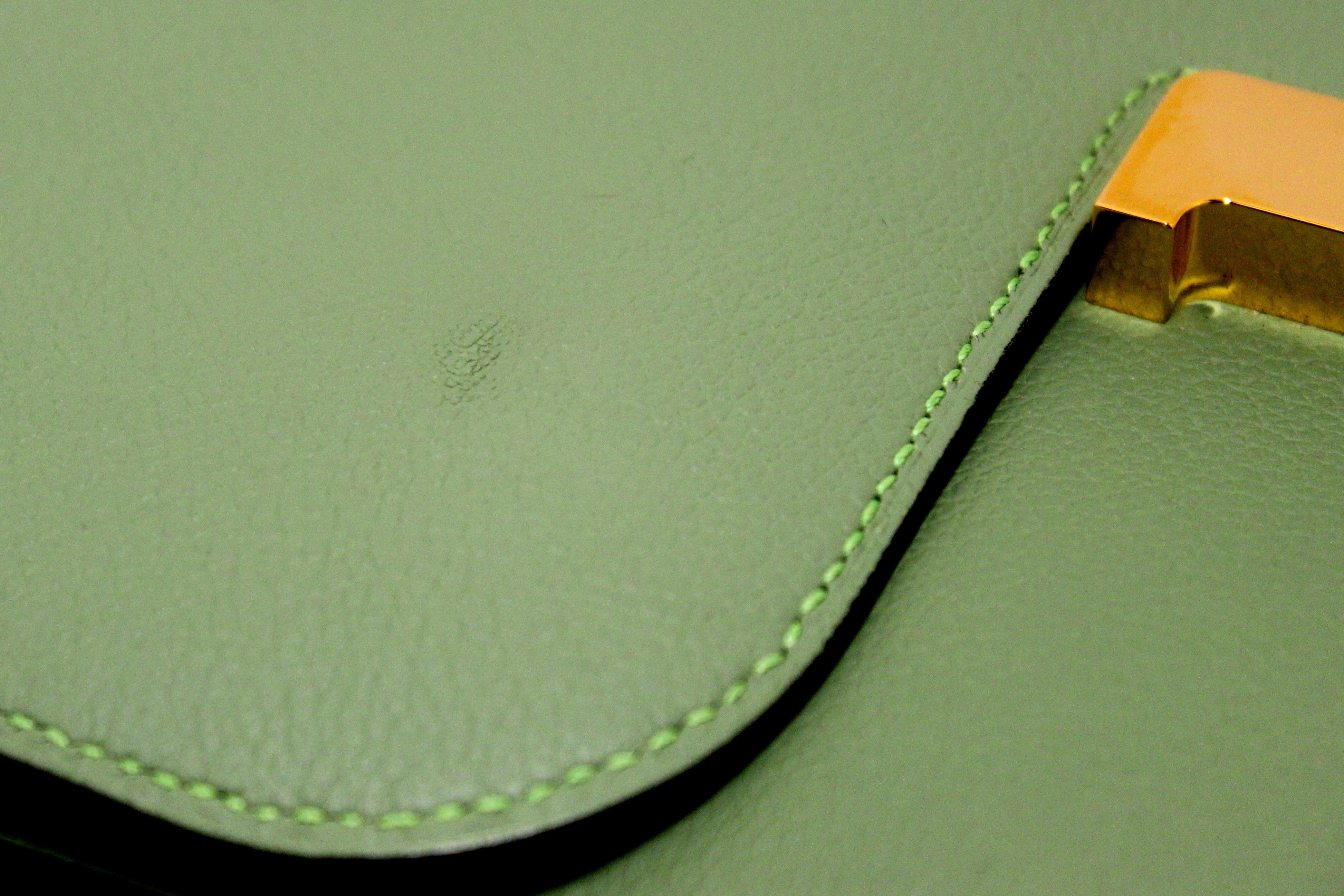 Authentic Hermes Green Vert Criquet Evercolor Leather Constance 24 Shoulder Bag - Luxury Designer Handbag for Women, Perfect for Parties, Weddings & Everyday Elegance