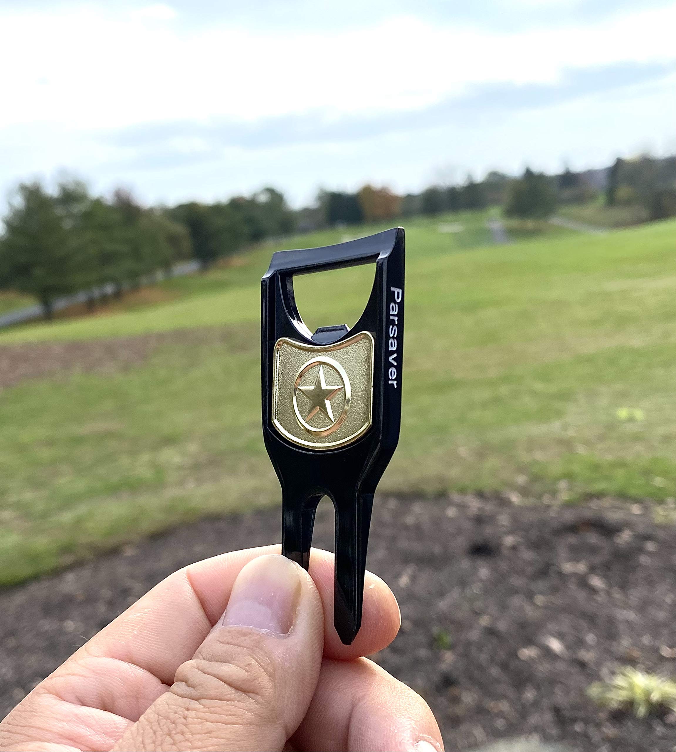 6-in-1 Golf Divot Repair Tool with Ball Marker | Military Style Multi-Purpose Golf Accessory | Perfect for Course Maintenance & On-the-Green Repairs