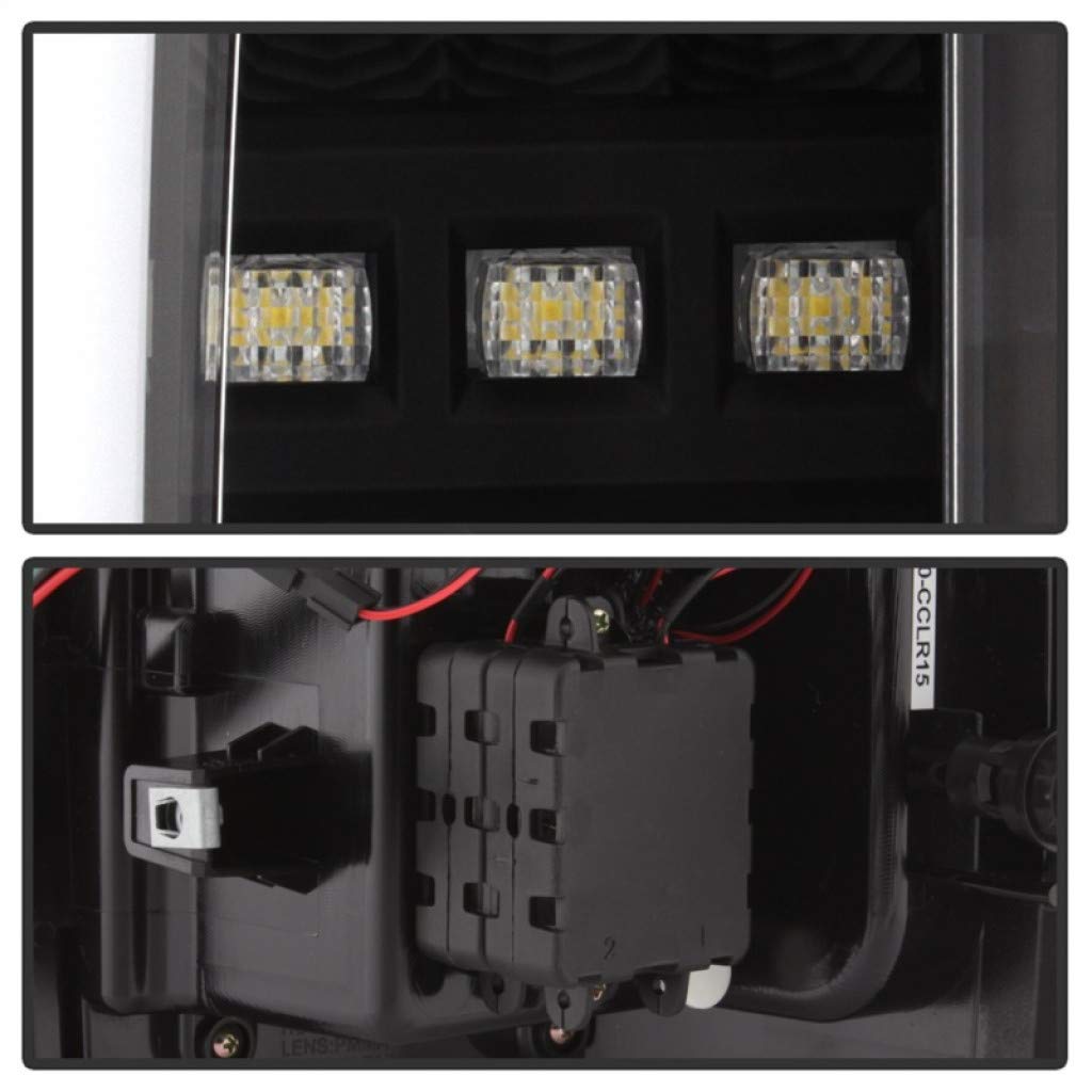 2015-2017 Chevy Colorado Spyder LED Tail Lights Pair with Light Bar - Black (Part# 5084576) | Upgrade Your Truck's Style & Night Visibility