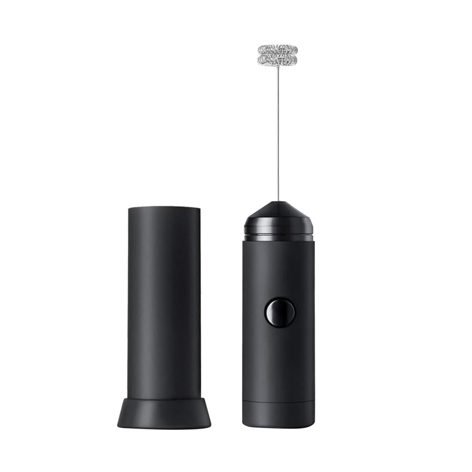 Electric Milk Frother - Stainless Steel Handheld Whisk Mixer for Coffee, Cappuccino & Latte - Perfect for Home, Kitchen, Bar & Restaurant Use (Black)