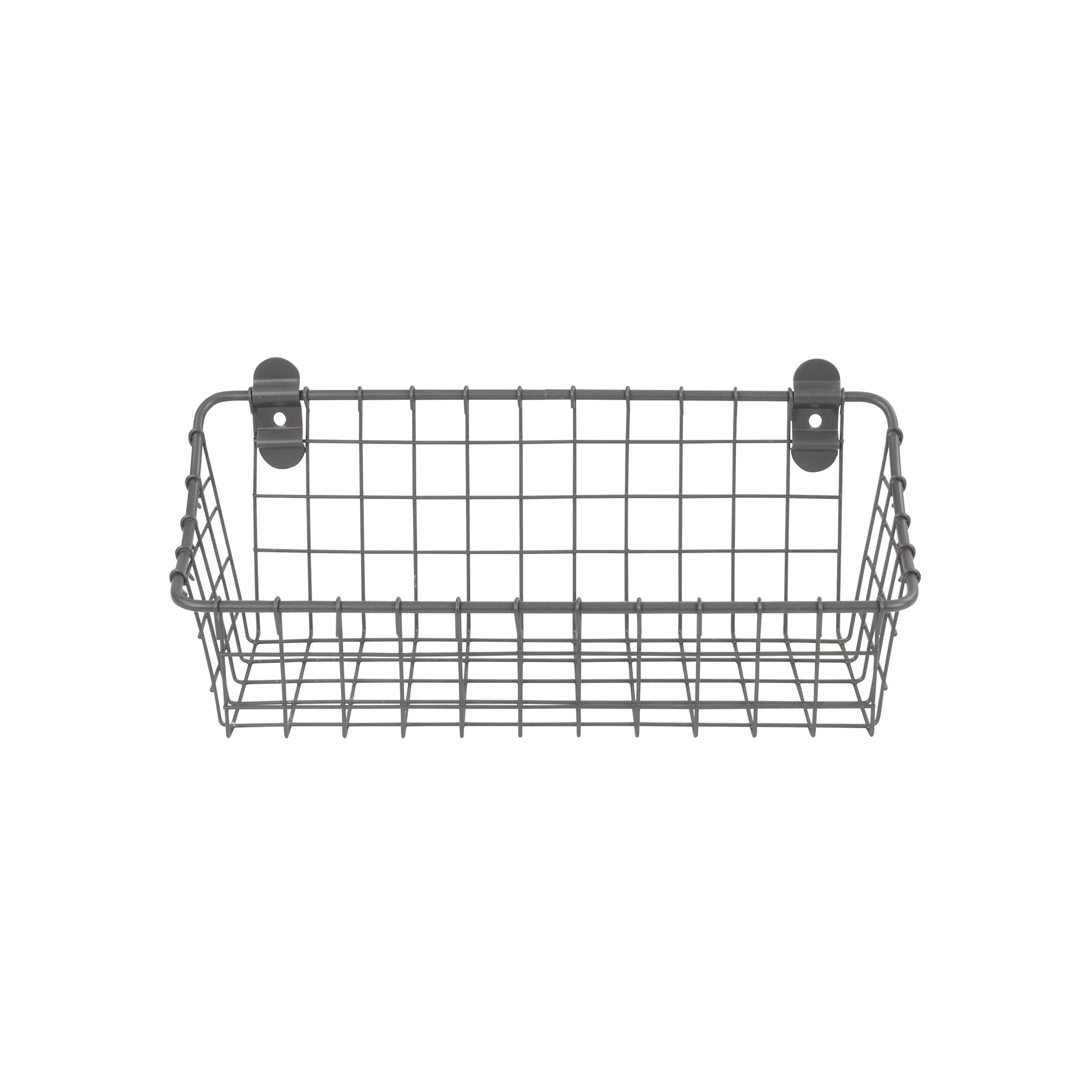 Vintage Wall Basket - Industrial Gray for Home & Office Storage