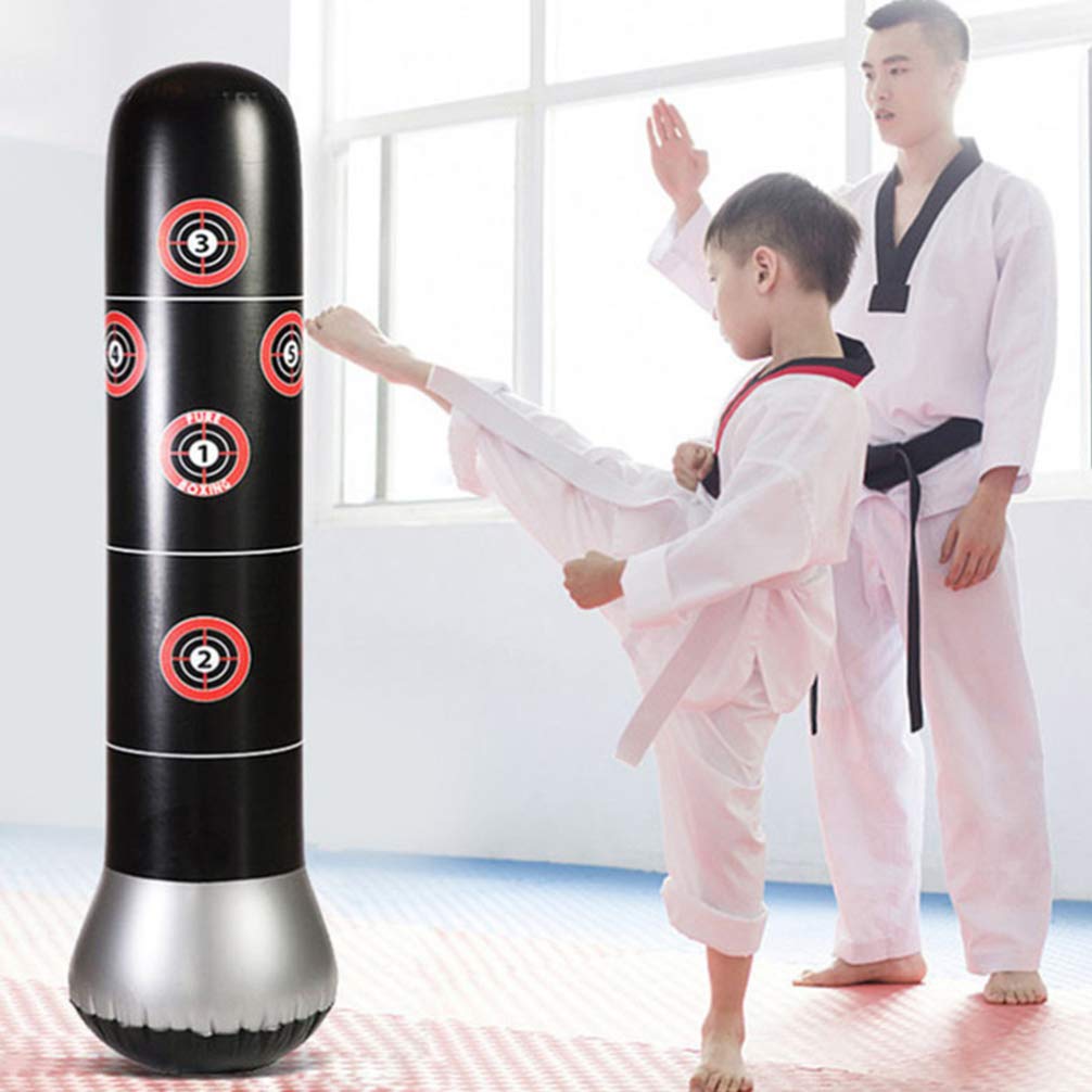 BESPORTBLE Heavy Duty Punching Bag Stand with Inflatable Kickboxing Bag - Adjustable Standing Punch Bag for Boxing, MMA, Home Gym Workouts & Stress Relief