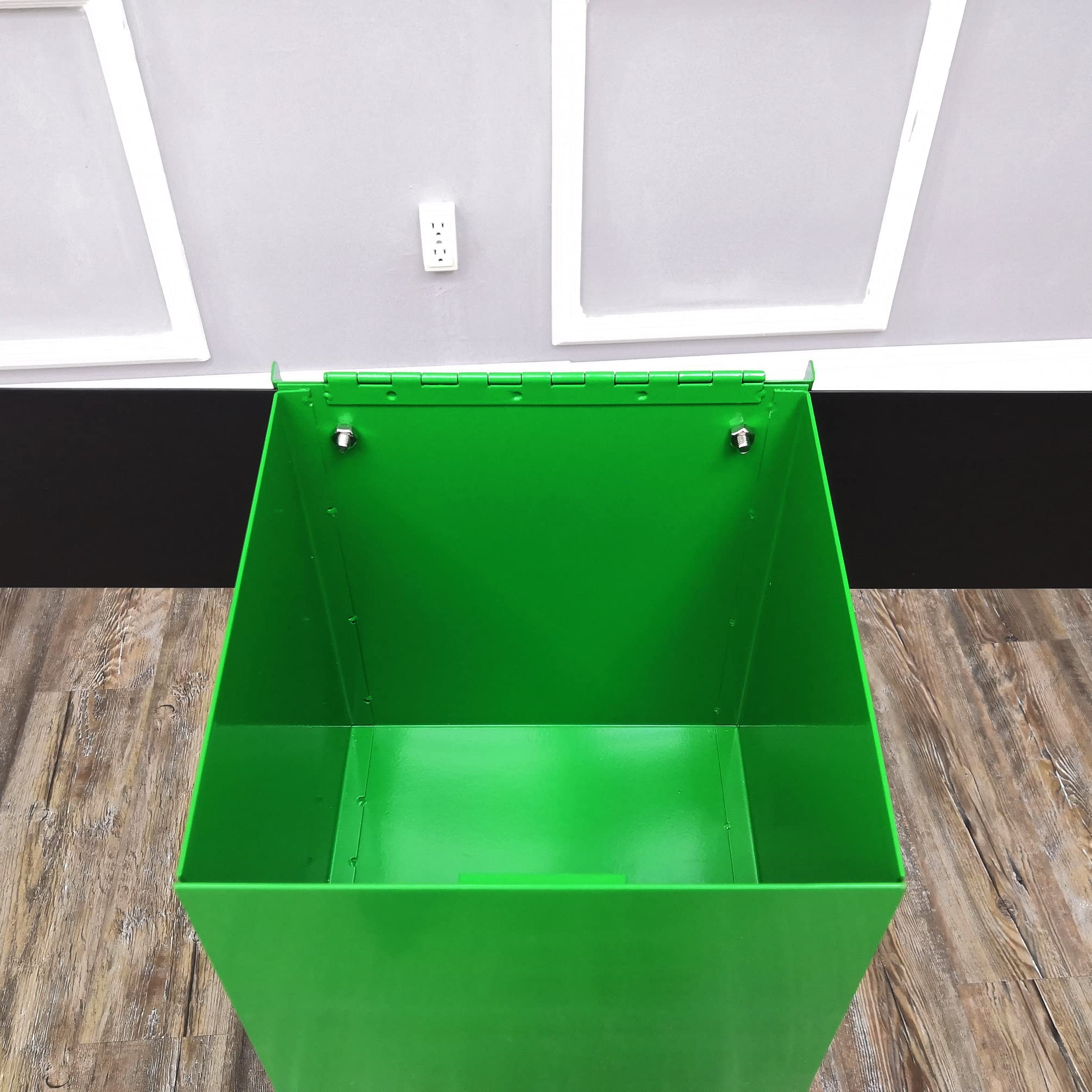 FixtureDisplays® Metal Donation Box with Poster Stand - 8.6