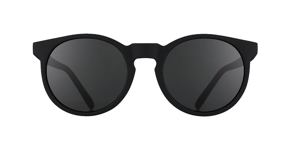 goodr Circle G Sunglasses - Polarized Aviator Style in Obsidian Black | UV Protection for Running, Cycling & Outdoor Activities