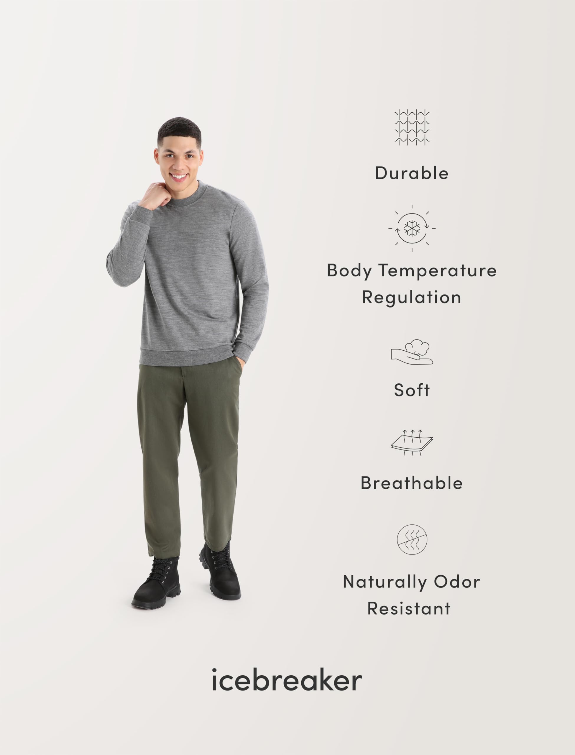 ICEBREAKER Men's Long Sleeve Button Down Shirt - Breathable & Lightweight for Outdoor Adventures & Casual Wear