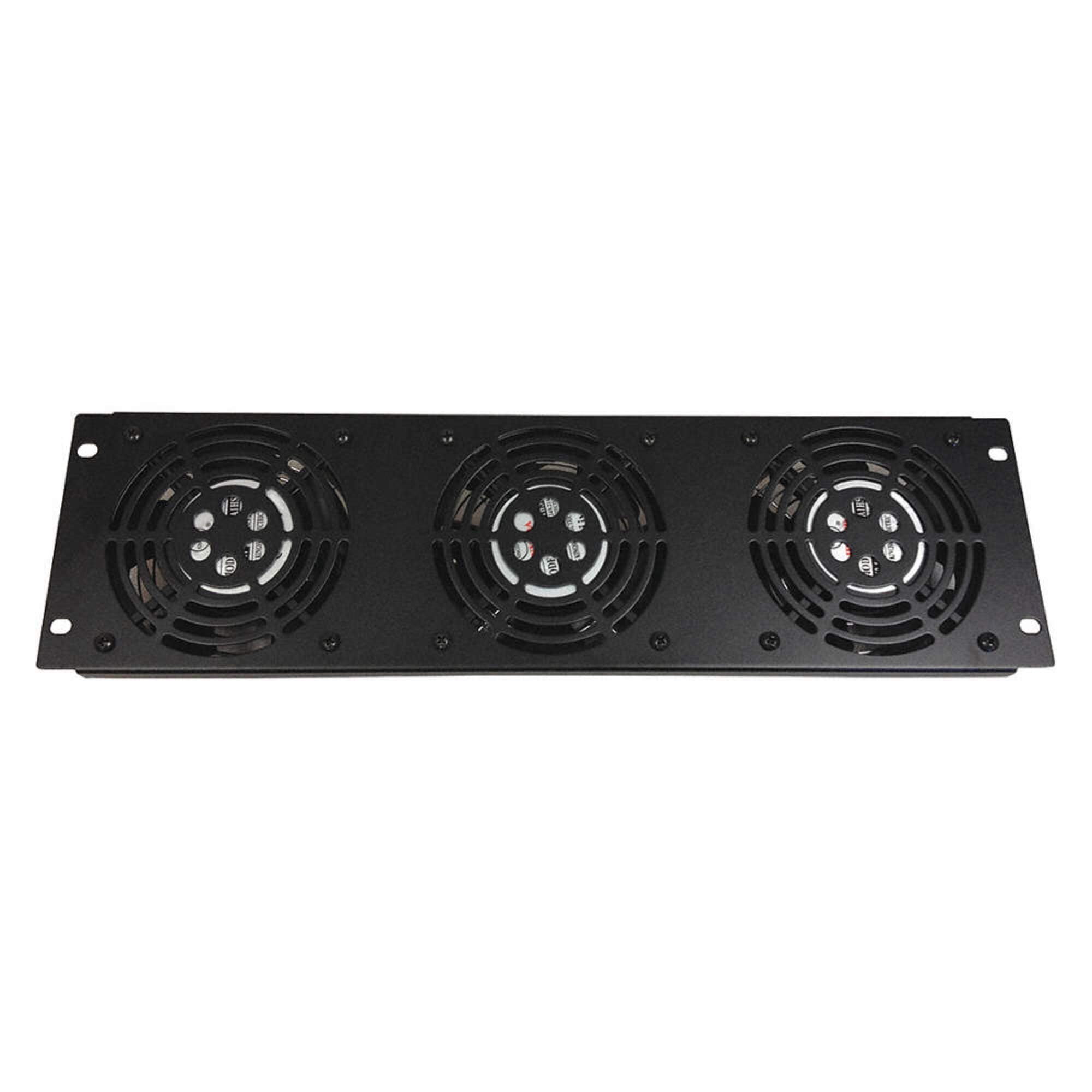 Black Fan Kit for Rack Enclosures - Cooling Fan System for Server Cabinets & Network Equipment (Ideal for Data Centers, IT Rooms & Home Offices)
