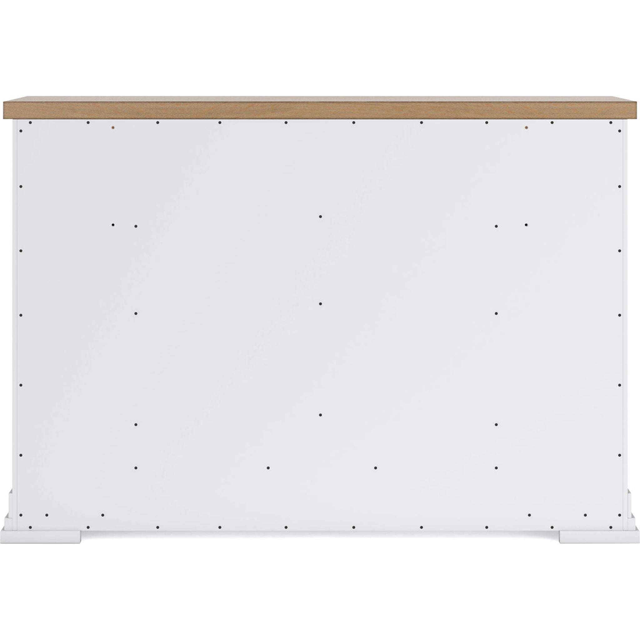 Ashbryn White and Natural Wood Dresser - Modern 6-Drawer Chest for Bedroom, Living Room, or Nursery Storage
