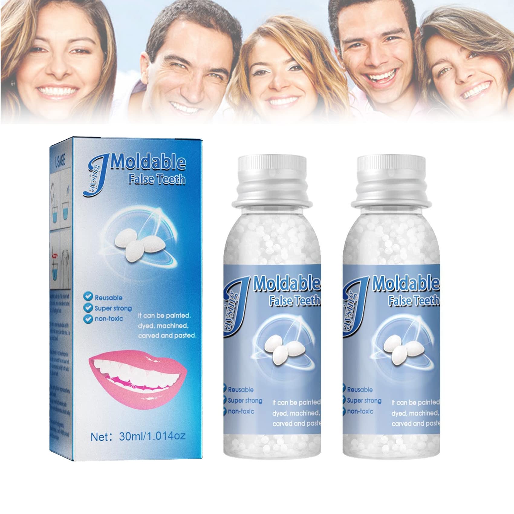 WHL 2022 Dental Repair Granules - Temporary Tooth Replacement Kit for Broken & Missing Teeth | Emergency Dental Filling Solution for Home Use, Travel & Outdoor Activities