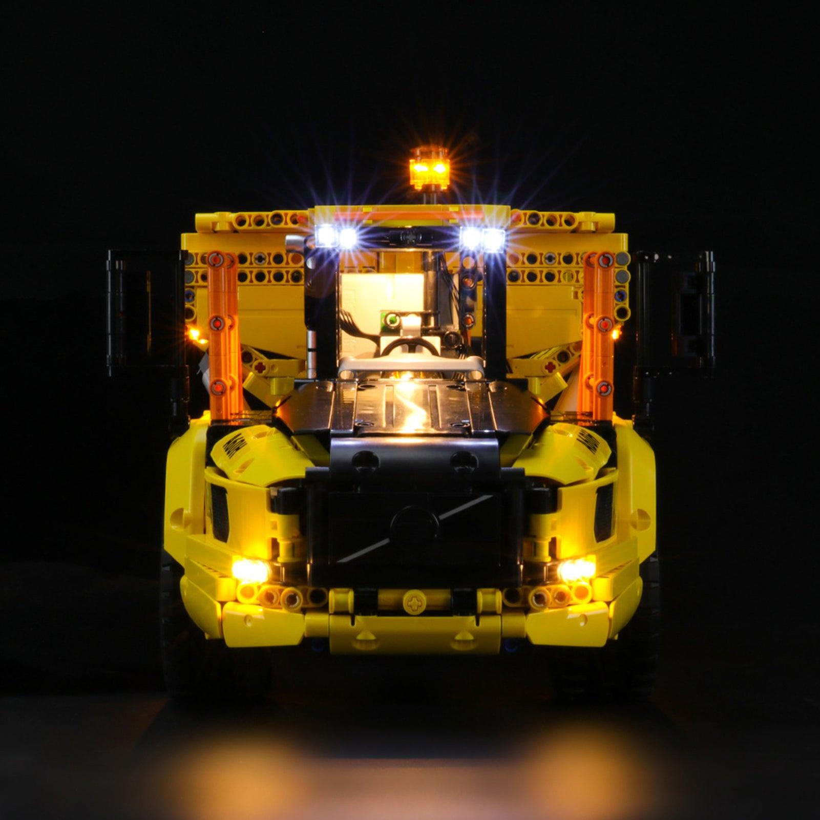 LEGO Technic Volvo Articulated Hauler 6x6 Light Kit - Compatible with Set 42114 - Enhance Your Model with Realistic LED Lighting for Night Displays & Showcases