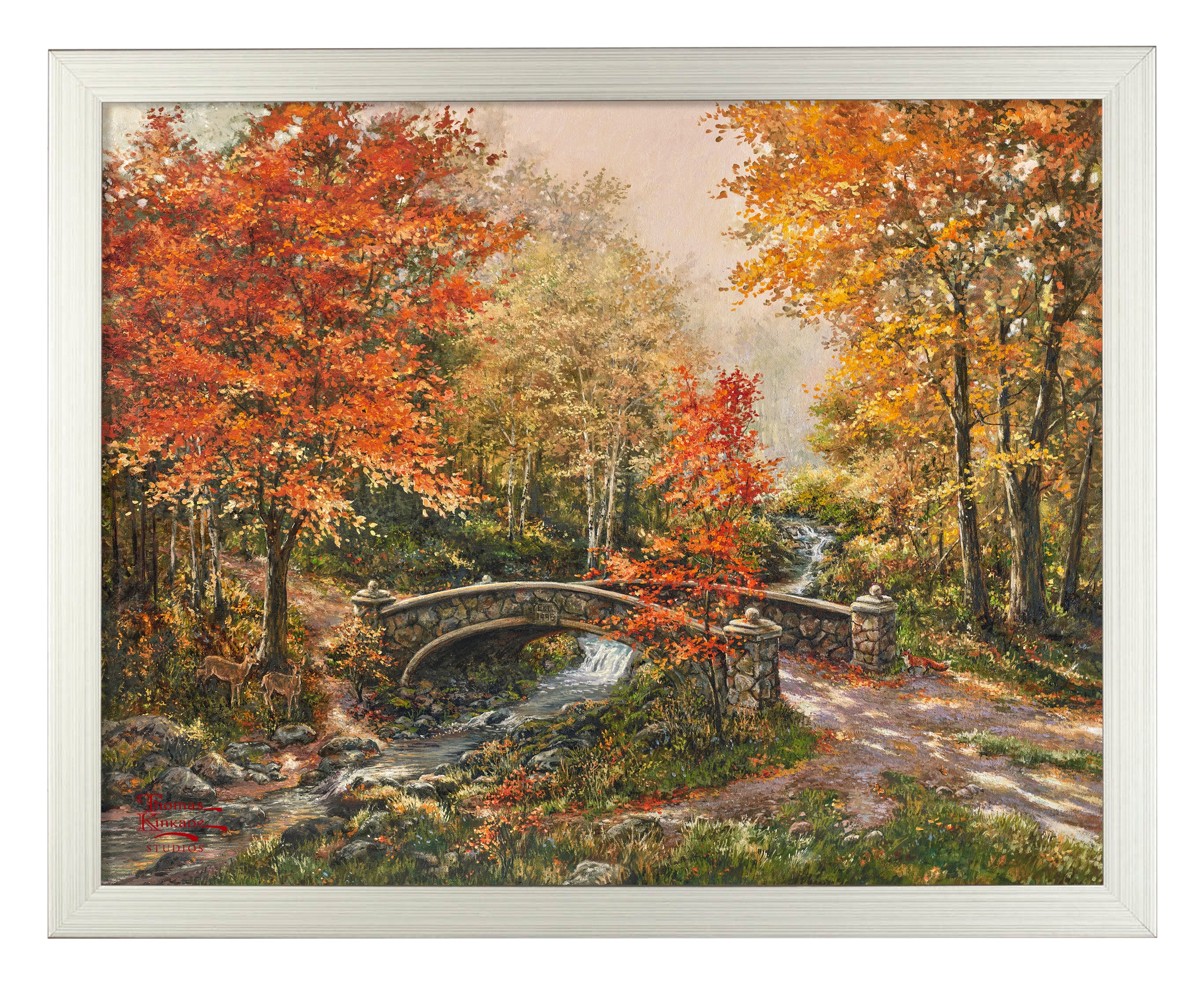 Fall at Fox Creek Bridge Art Prints - Stunning Landscape Wall Decor for Home, Office & Gifts | Autumn Scenery Fine Art Poster