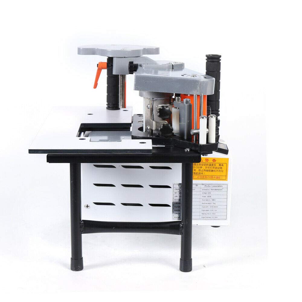 Professional 110V Woodworking Edge Bander Machine - Adjustable Curve & Straight Edge Banding Gluing Tool for DIY Furniture, Cabinets & Woodworking Projects