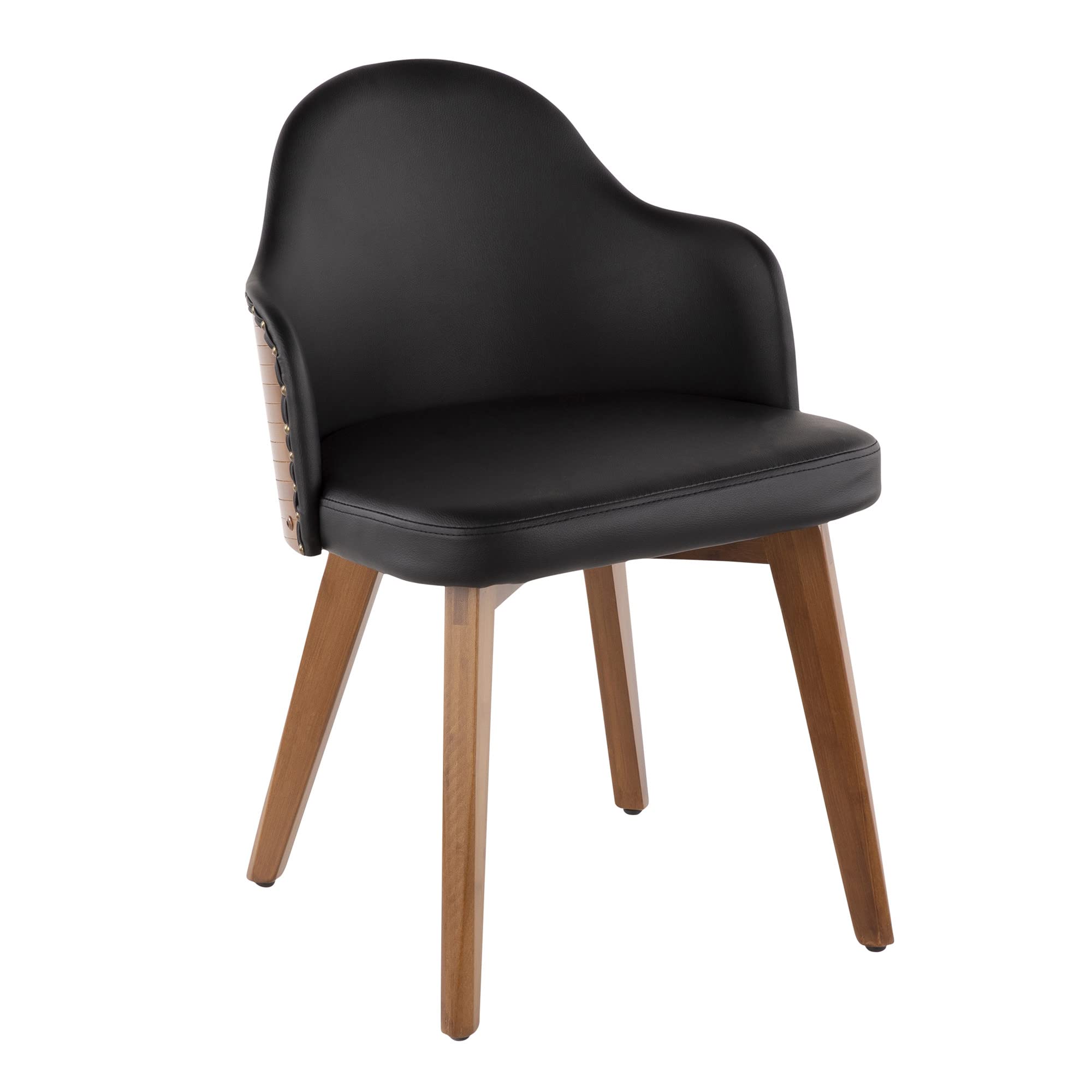 LumiSource Ahoy Mid-Century Modern Upholstered Dining Chair - Set of 2 Kitchen Chairs for Dining Table - Comfortable & Stylish for Home, Restaurant, Cafe Use