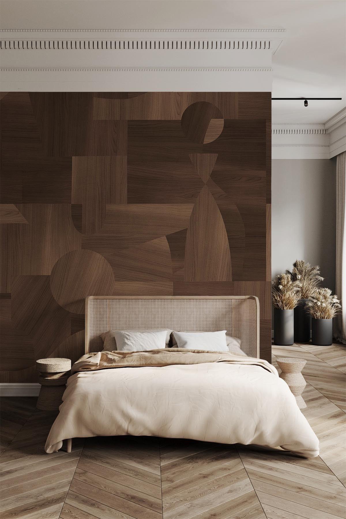 Handcrafted Brown Oak Wood Art - Elegant Home Decor for Living Room, Bedroom & Office - Perfect for Wall Hangings & Gifts