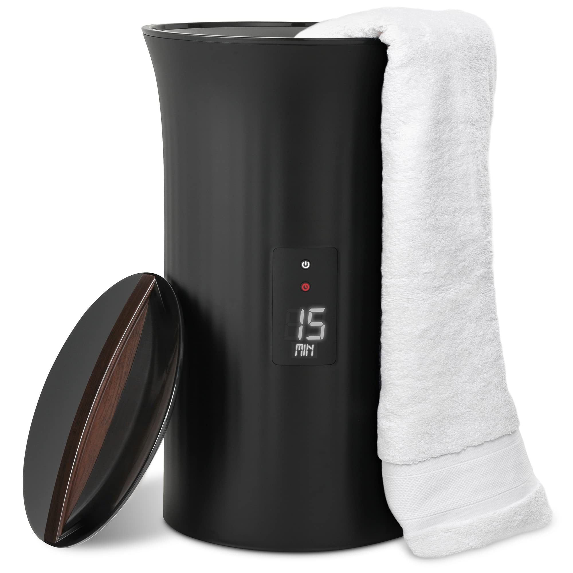 Premium Bucket Style Towel Warmer with LED Display & Adjustable Timer - Luxury Heated Towel Holder for Bathroom, Fits 40x70 Inch Oversized Towels - Perfect for Spa, Hotel & Home Relaxation