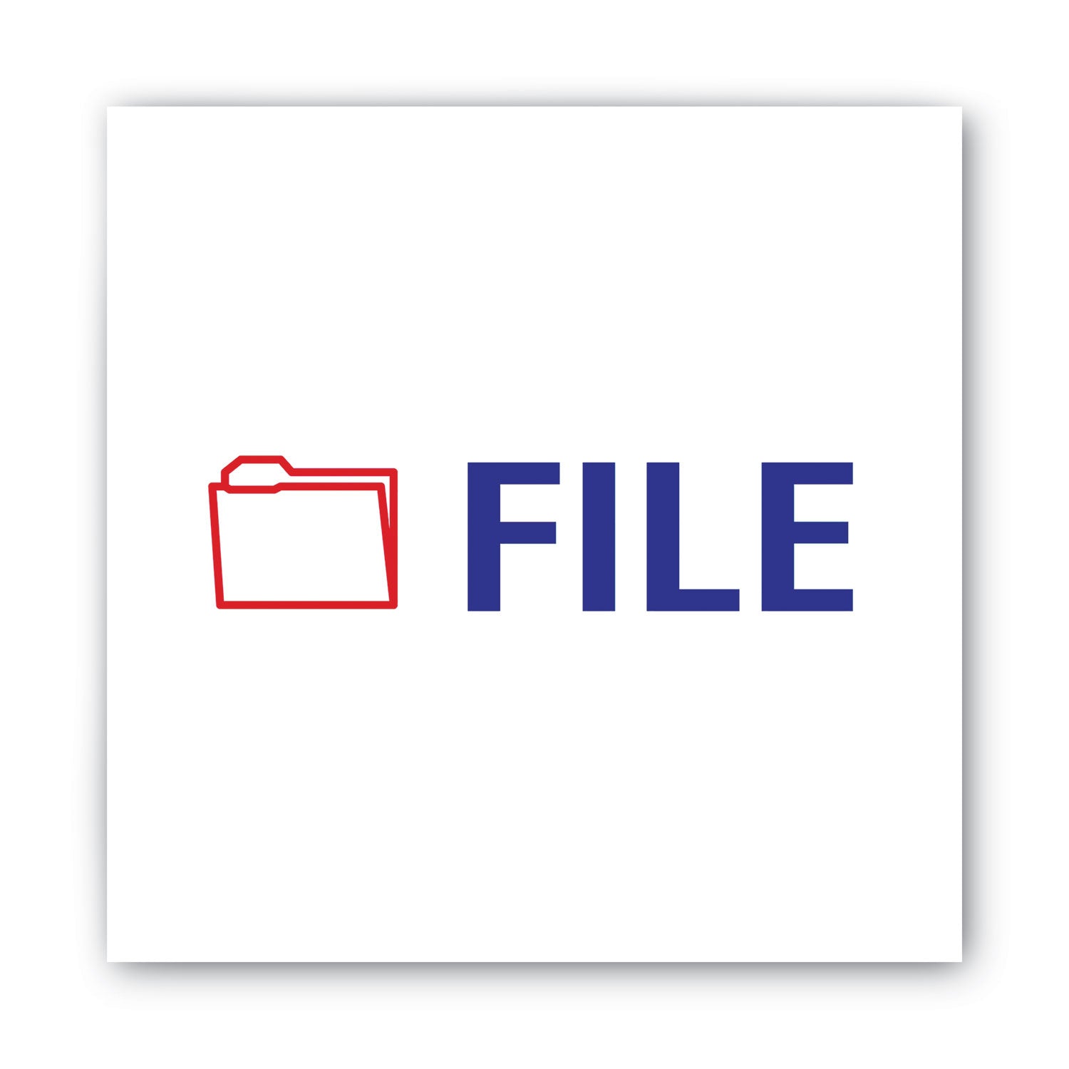ACCUSTAMP2® Pre-Inked Shutter Stamp - Red & Blue Ink, Self-Inking File Stamp (1.63