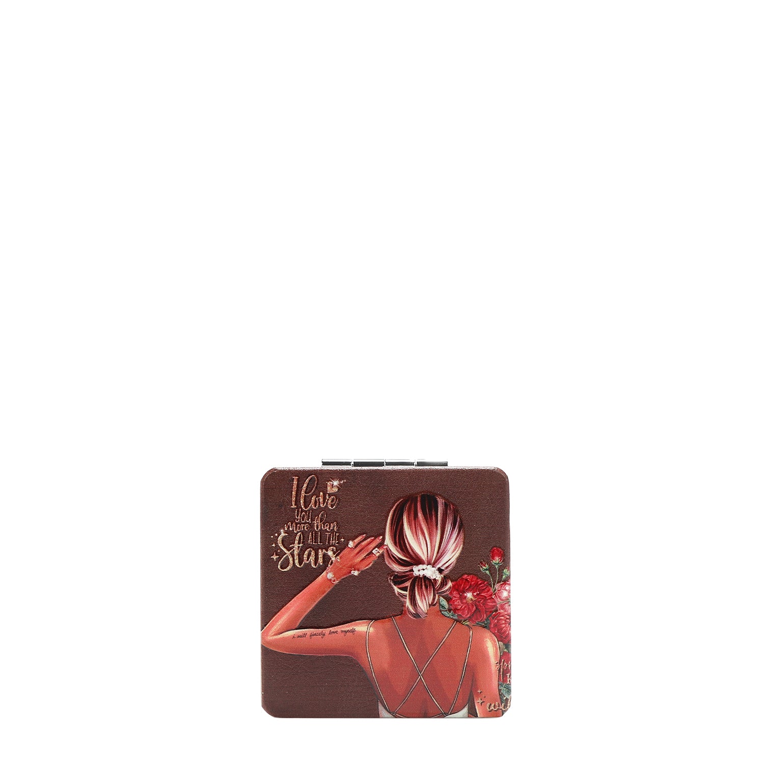 Portable Square Compact Mirror with Mirror Case - Perfect for Travel, Makeup, and Handbag Essentials