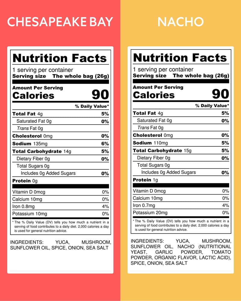 SNACKLINS Plant Based Vegan Crisps - Low Calorie, Gluten-Free, Grain-Free Healthy Snacks - Chesapeake Bay & Nacho Variety Pack (48 Count, 0.9oz Each) - Perfect for Keto Diet, Weight Loss & On-the-Go Snacking