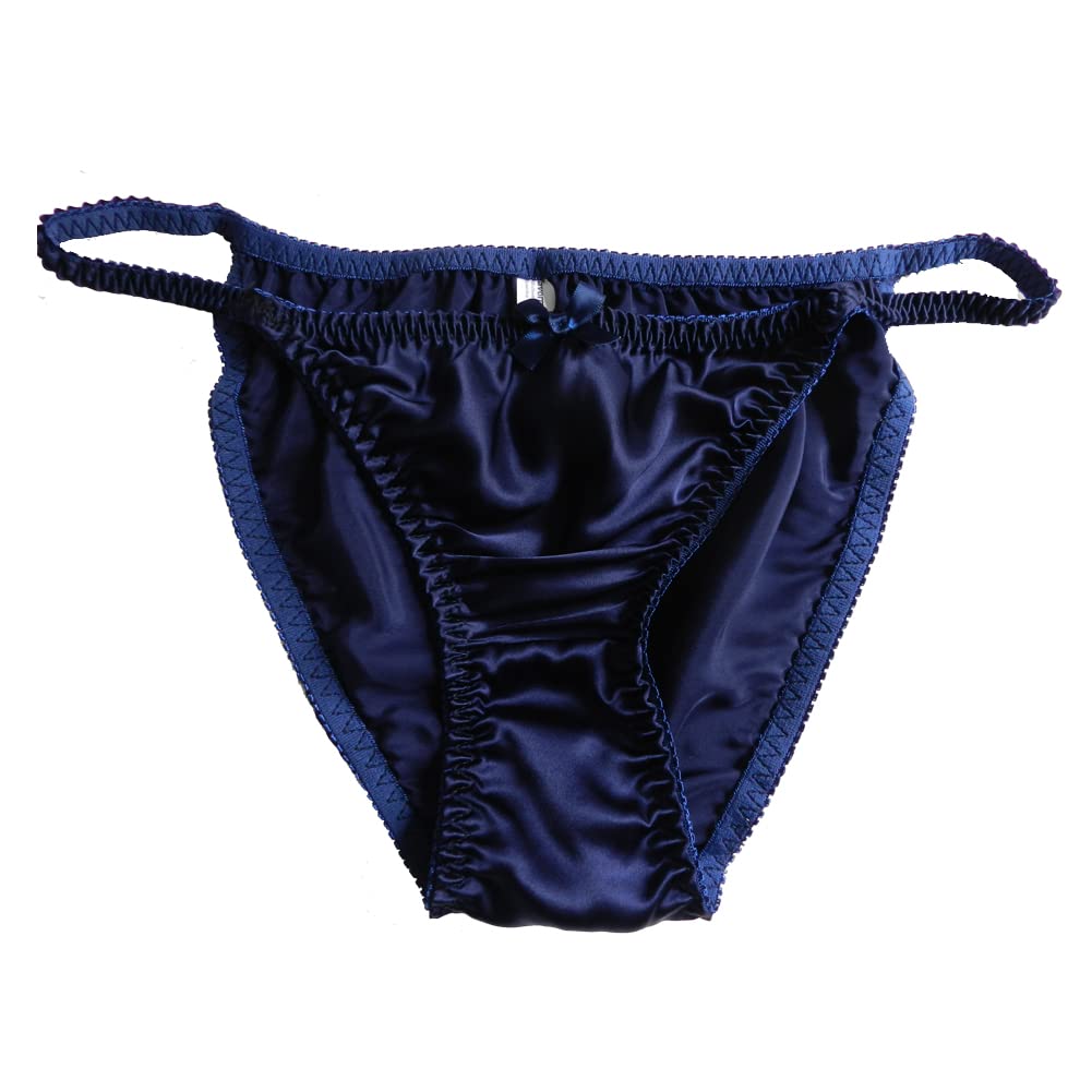 Sexy Women's 100% Silk Panties String Bikini Underwear - Comfortable & Breathable for Sleepwear, Lingerie & Special Occasions
