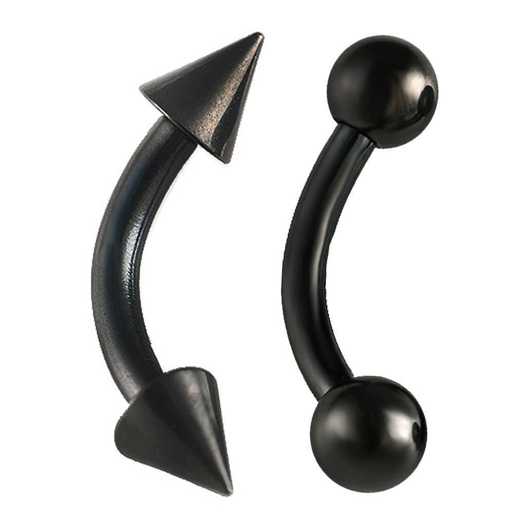 16G Surgical Steel Curved Barbell Earring - Cartilage, Eyebrow, Lip, Conch, Rook Piercing Jewelry with Spike Balls | Perfect for Daily Wear, Parties & Body Art