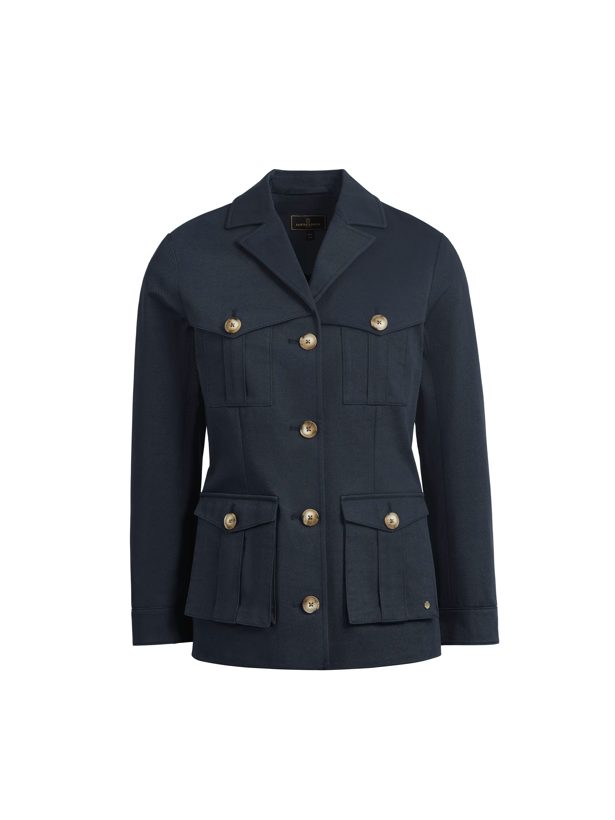 Savannah Safari Jacket for Men - Navy Blue Cotton Drill Workwear - Perfect for Outdoor Adventures, Travel & Casual Wear