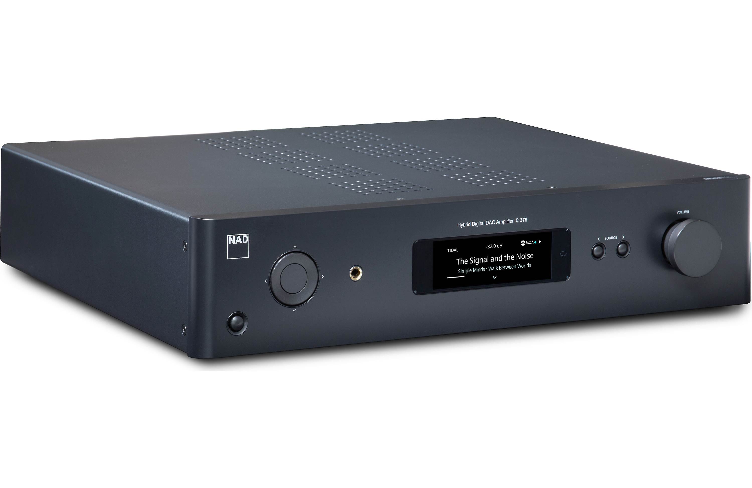 NAD Electronics C379 BluOS D Integrated Amplifier with DAC, Bluetooth & Wi-Fi Streaming - High-Fidelity Audio for Home Theater & Music Systems | Perfect for Audiophiles & Multi-Room Setups