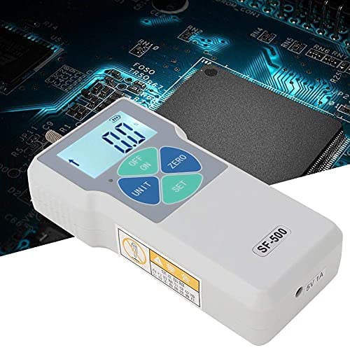 SF-500 Digital Force Gauge Kit 500N Capacity - Push Pull Tester Dynamometer with LCD Display (100-240V, US Plug) - Perfect for Material Testing, Quality Control & Industrial Applications
