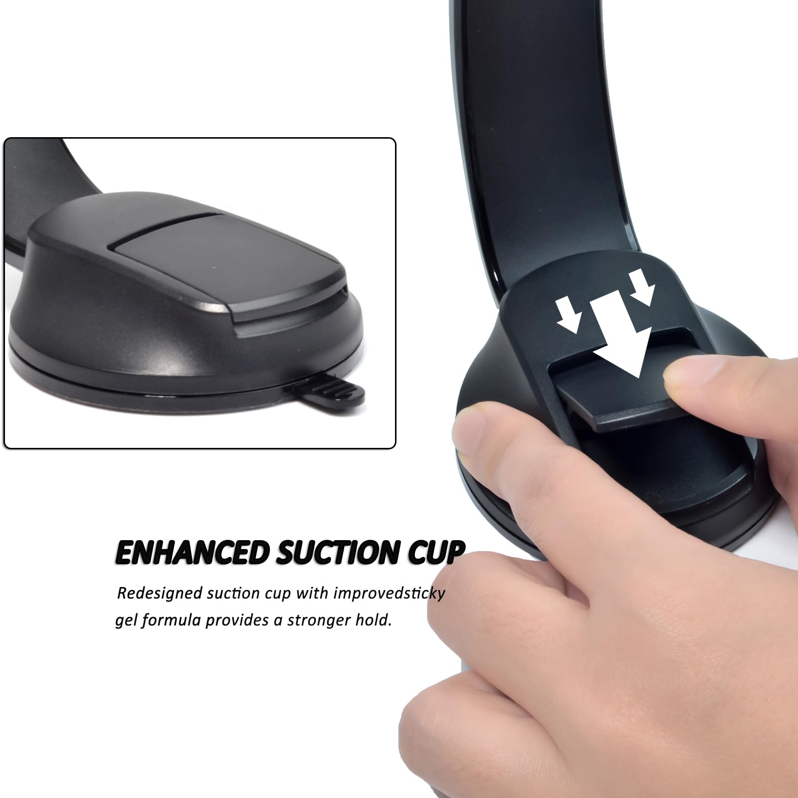 HYS Walkie Talkie Holder - Adjustable Suction Cup Mount with Back Clip for QUANSHENG UV-K5, Baofeng UV5R, Motorola Talkabout TLKR Radios | Perfect for Construction, Hiking & Emergency Communication