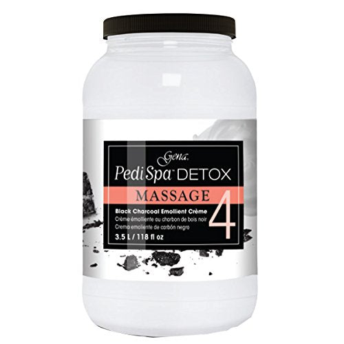 GENA PEDI SPA Detox Massage Charcoal Foot Mask (Step 4) - Deep Cleansing & Exfoliating Treatment for Soft Feet - Perfect for At-Home Pedicures & Relaxation