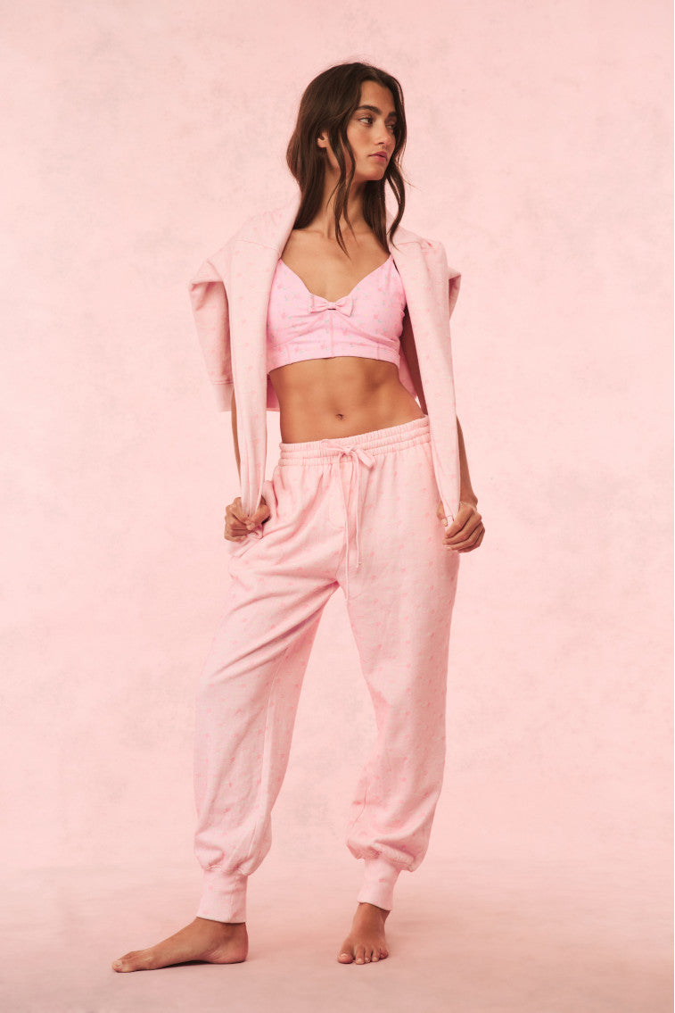 Lolana Floral Print Cotton Sweatpants for Women - Soft Lounge Pants with Elastic Waistband - Perfect for Yoga, Running, and Casual Wear