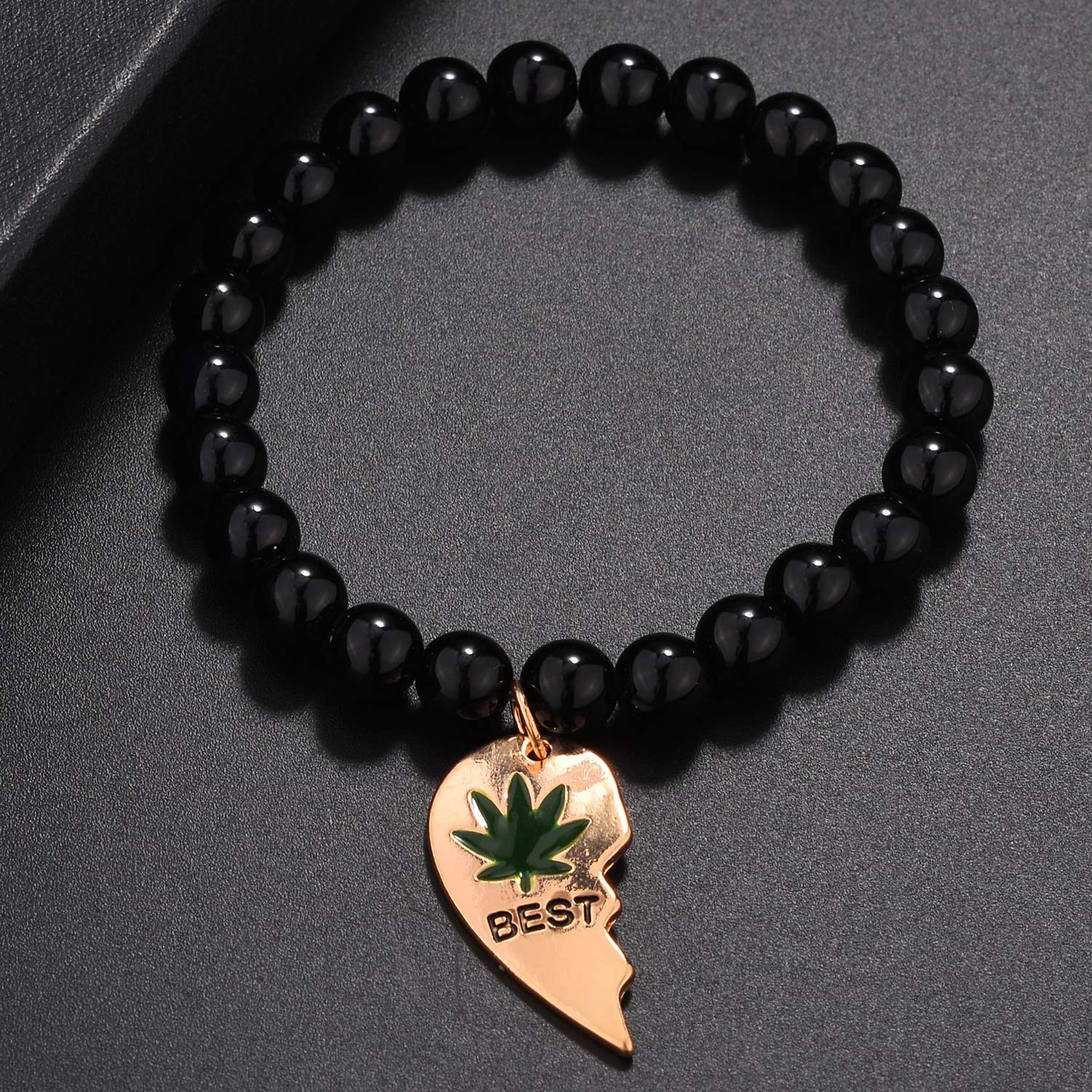 Best Buds Weed 420 Matching Bracelets - BFF Jewelry for Cannabis Lovers