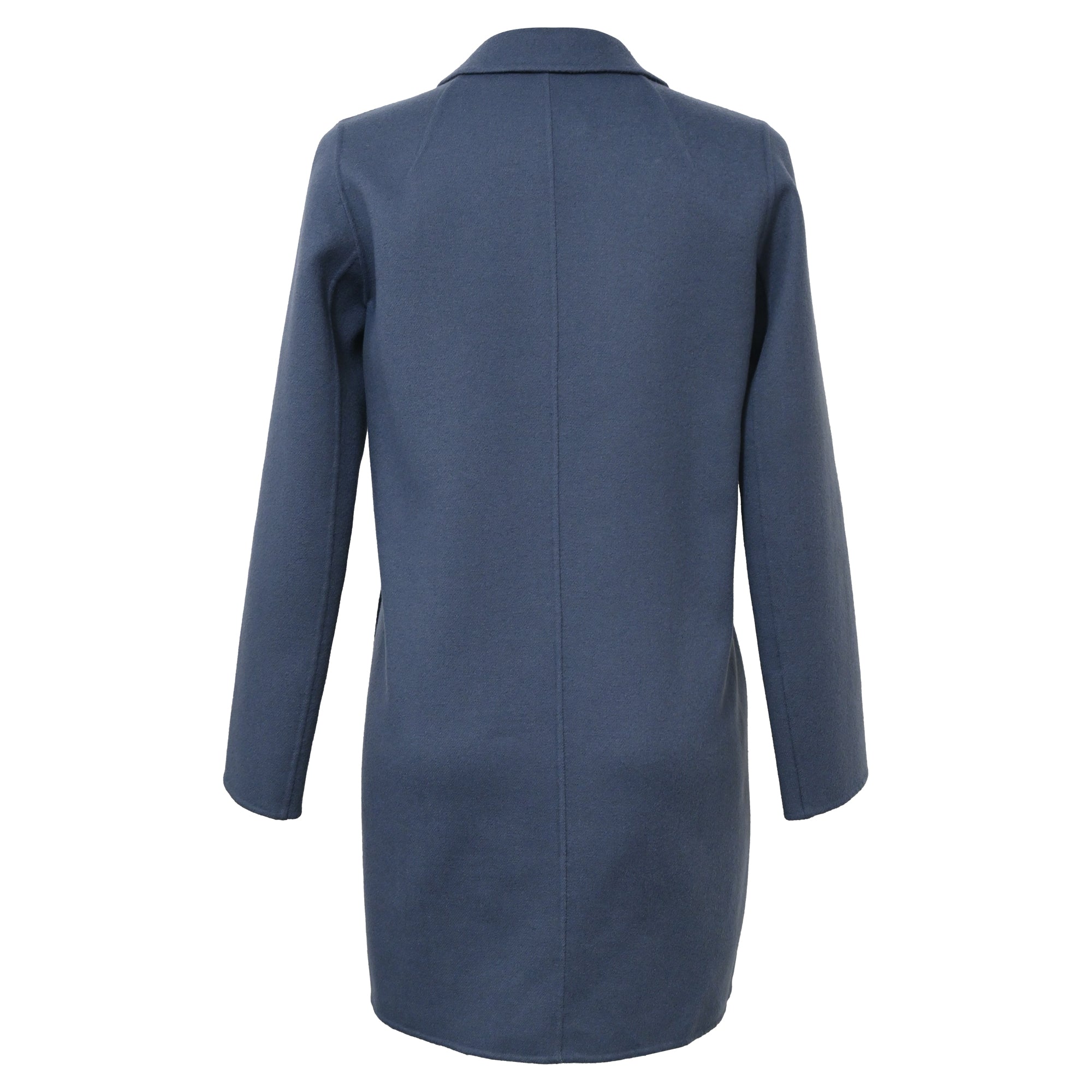 Max Mara Women's Blue Wool Single Breasted Coat - Elegant Winter Outerwear for Office & Formal Occasions