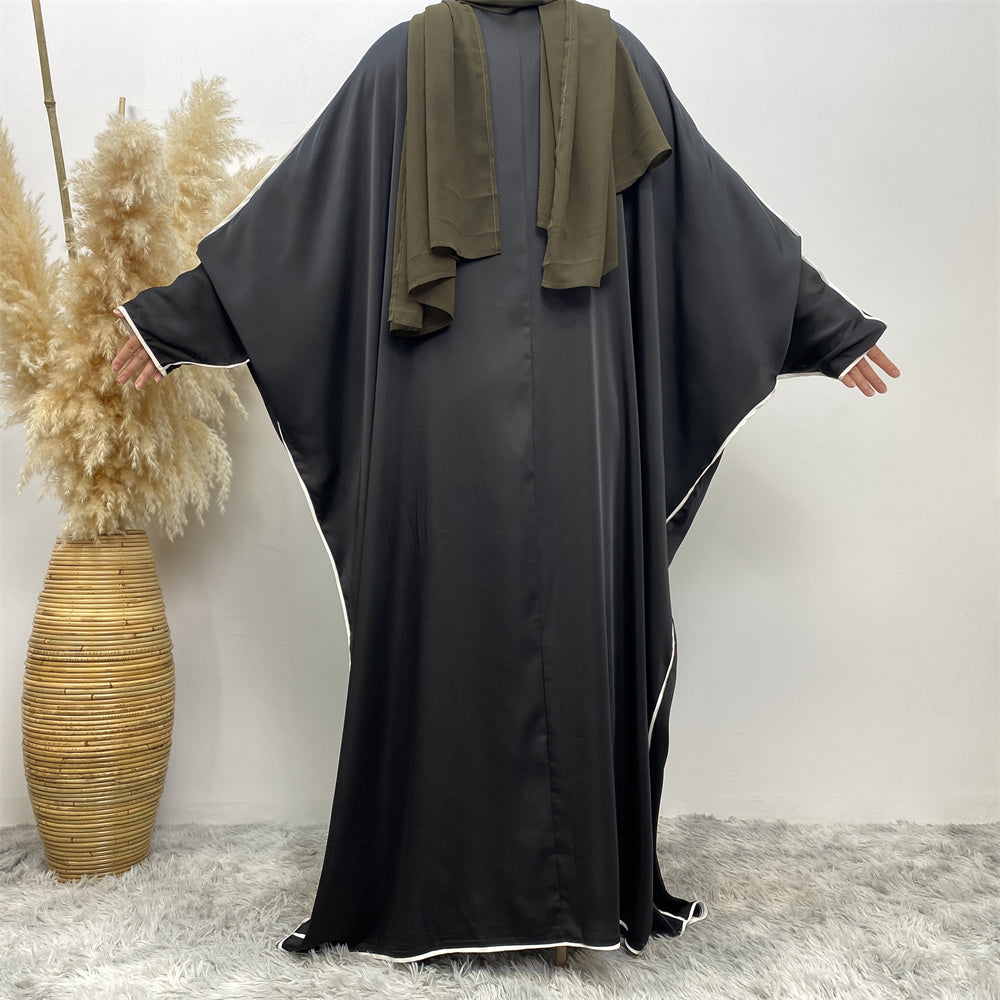 Elegant Black Bisht 2-Piece Abaya Set for Women - Modest Islamic Prayer Dress & Special Occasion Outfit