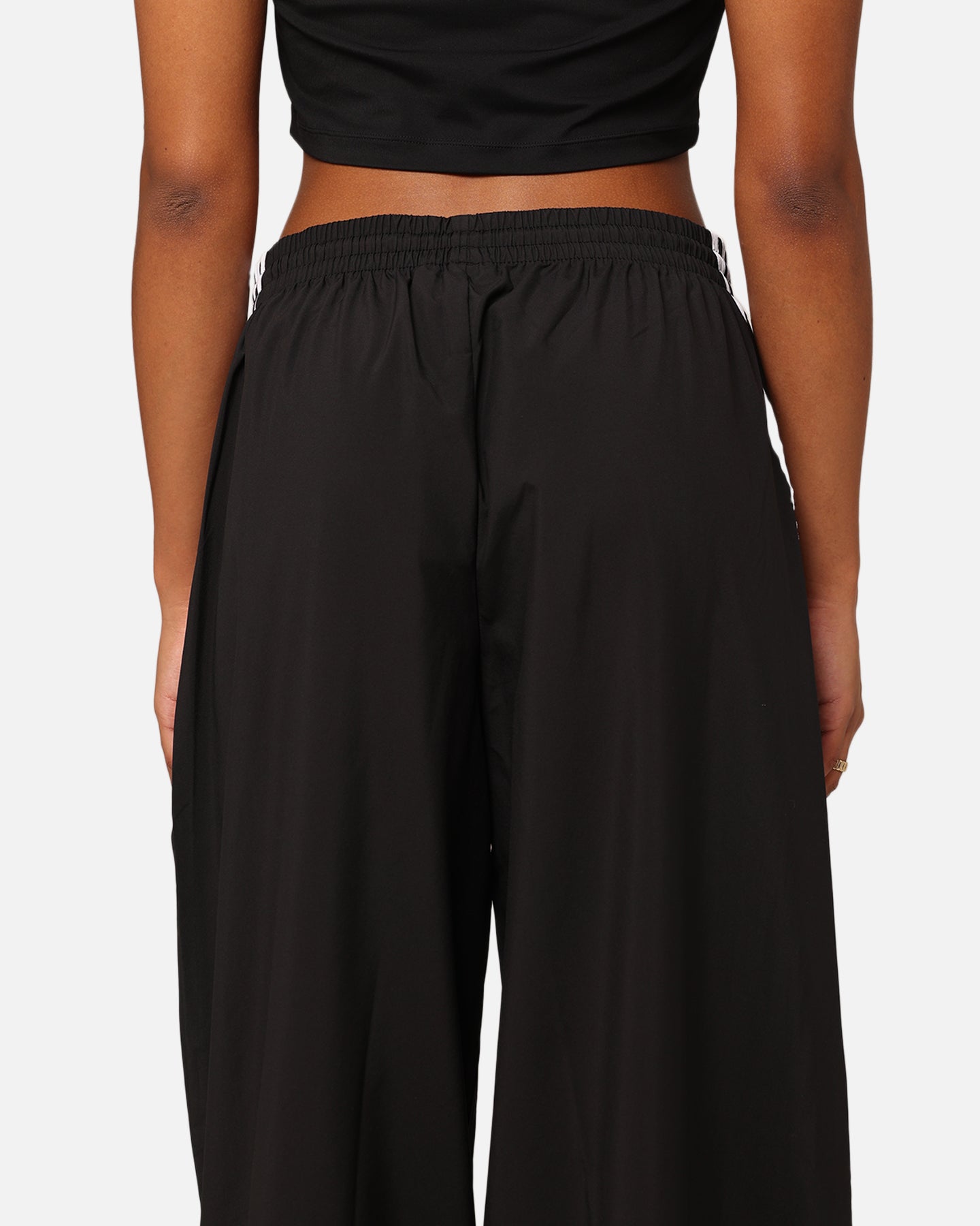 Adidas Women's Adilenium Oversized Track Pants - Black Athletic Joggers for Running, Lounge & Streetwear Fashion
