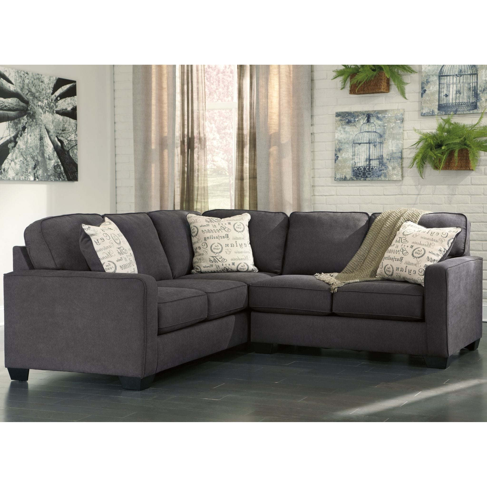 Alenya 2-Piece Modern Sectional Sofa Set with Reversible Chaise - Comfortable L-Shaped Couch for Living Room, Apartment & Small Spaces
