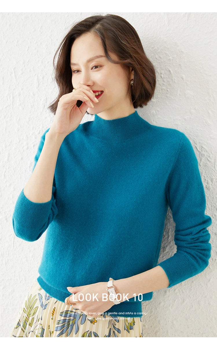 Warm Long Sleeve Pullover Sweater for Women - Cozy Knitwear for Fall & Winter - Perfect for Casual Outfits and Layering