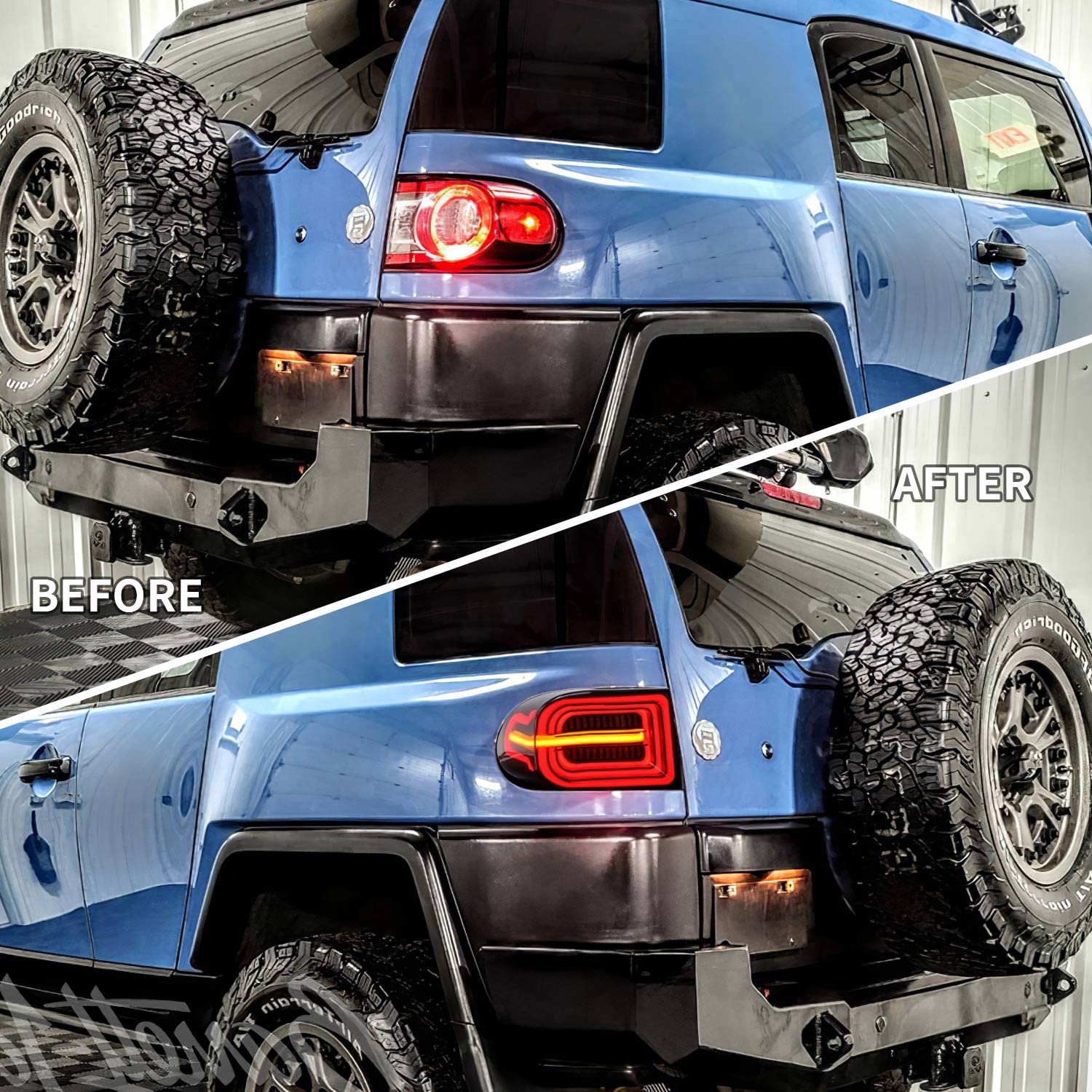 2007-2021 Toyota FJ Cruiser LED Sequential Tail Lights - Smoked Dynamic Rear Light Assembly with Plug & Play Installation (Pair) - Perfect for Off-Roading & Night Driving