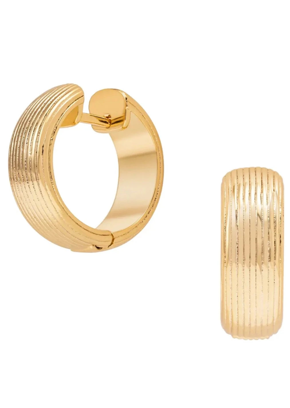 Sabrina Hoops - Large Gold Hoop Earrings for Women, 14K Gold Plated Dangle Earrings, Trendy Statement Jewelry for Everyday Wear, Party & Gift