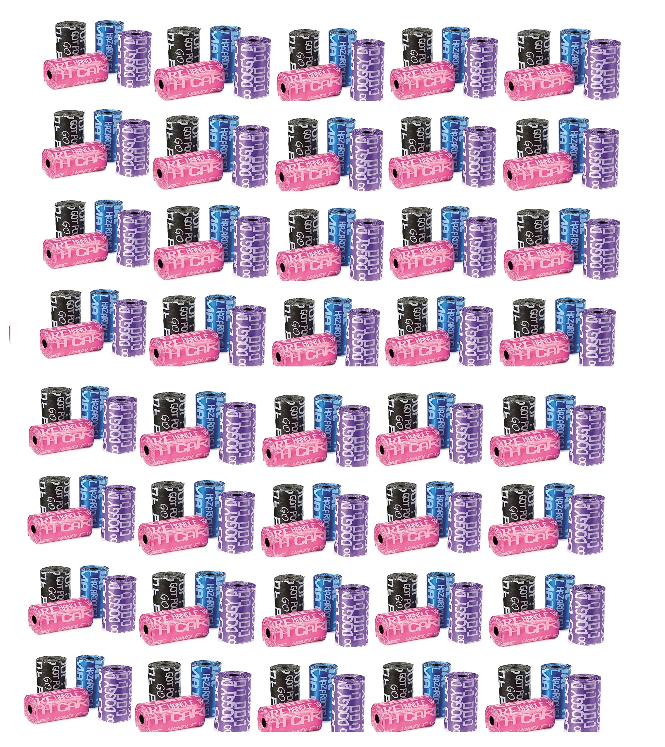 **Eco-Friendly Dog Waste Bags with Fun Graffiti Print - 40 Rolls (800 Bags) Bulk Pack for Easy Cleanup - Perfect for Walks, Parks & Travel**