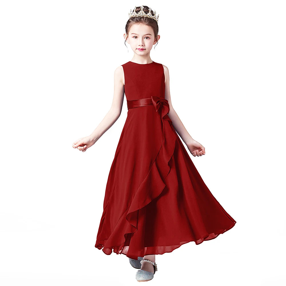 Junior Bridesmaid Dresses for Teens - Ankle-Length Flower Girl Gowns for Wedding Party | Perfect for Kids' Formal Occasions, Church Events & Special Celebrations