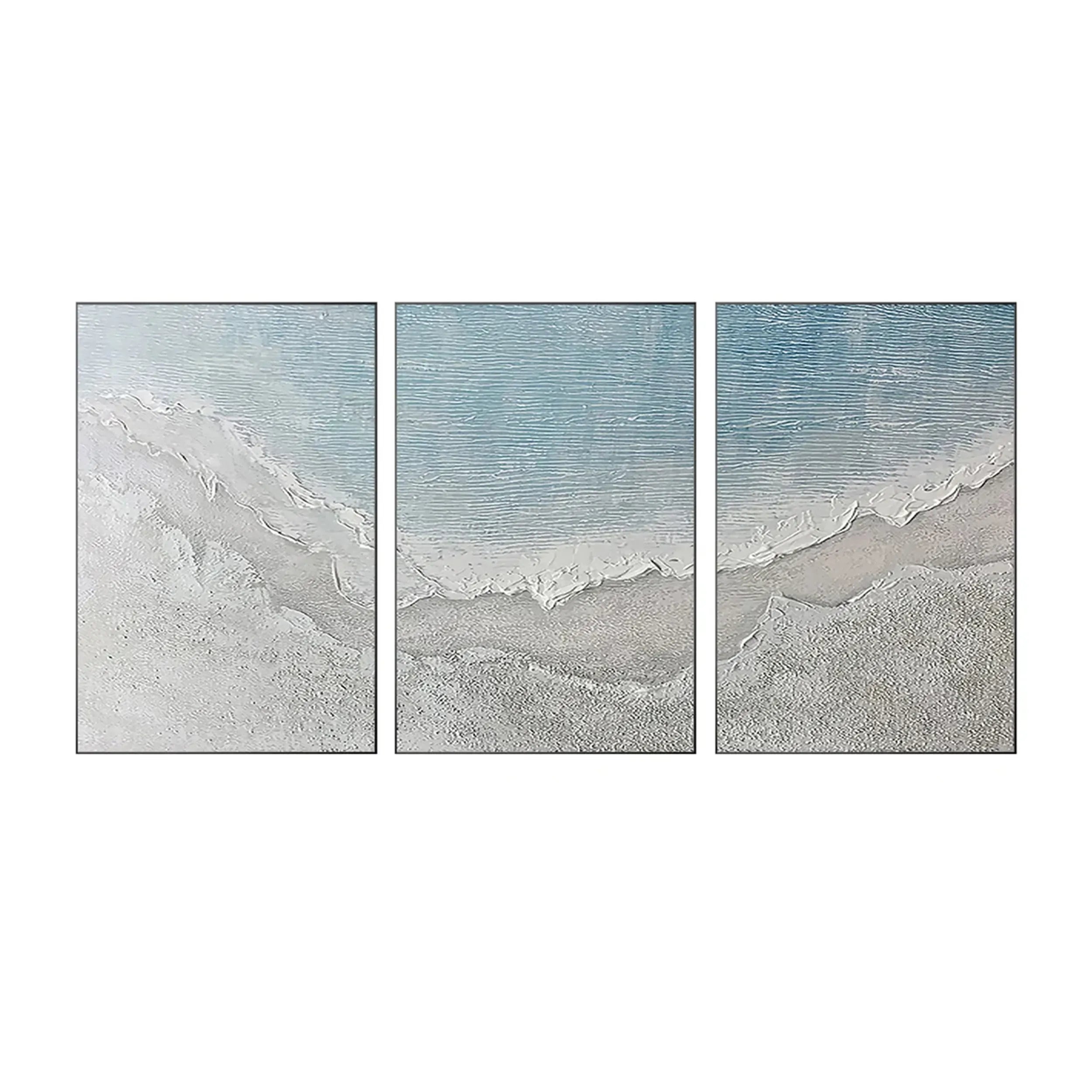 Ocean and Sky Wall Art - Set of 3 Canvas Paintings (OS 151) for Living Room, Bedroom & Office Decor