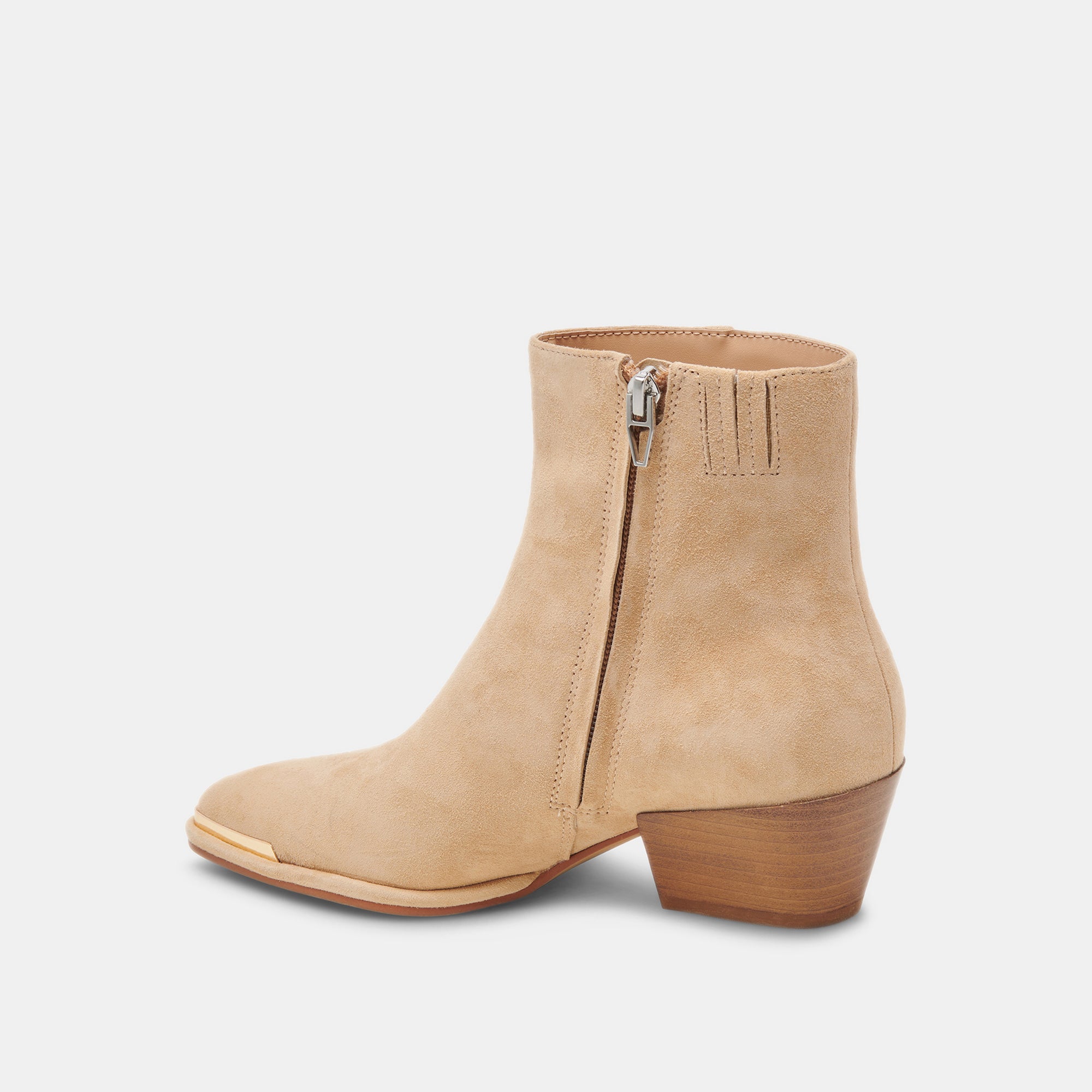 NONAH Wide Booties Tan Suede - Comfortable & Stylish Ankle Boots for Women | Perfect for Fall, Winter & Casual Outfits