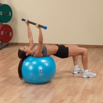 Body Solid BSTSB Stability Ball - Exercise & Yoga Ball for Core Workouts, Balance Training, and Home Gym Fitness - Perfect for Pilates, Physical Therapy, and Office Chair Replacement