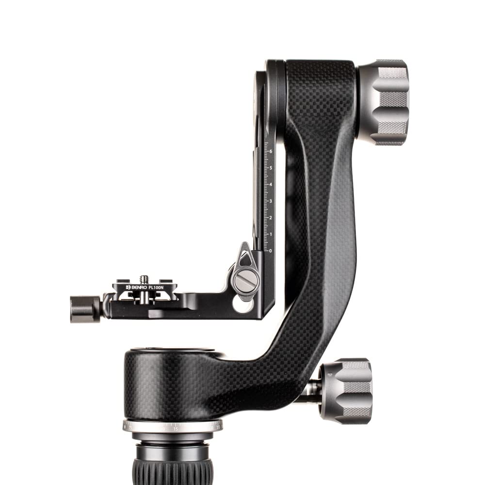 Benro GH5CMINI Mini Travel Tripod Gimbal Head for Mirrorless Cameras - Lightweight Carbon Fiber with PL100N Plate | Perfect for Vlogging, Travel Photography & Outdoor Shooting