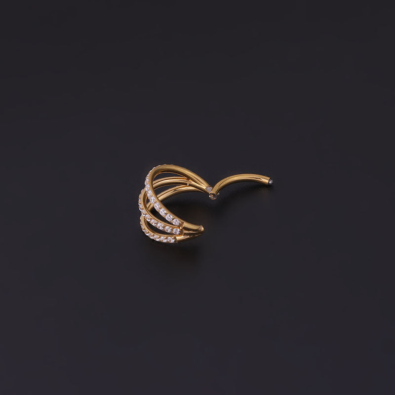 16G Pave Septum Ring with CZ Stones - Hypoallergenic Nose Ring for Women & Men | Perfect for Everyday Wear, Parties & Special Occasions