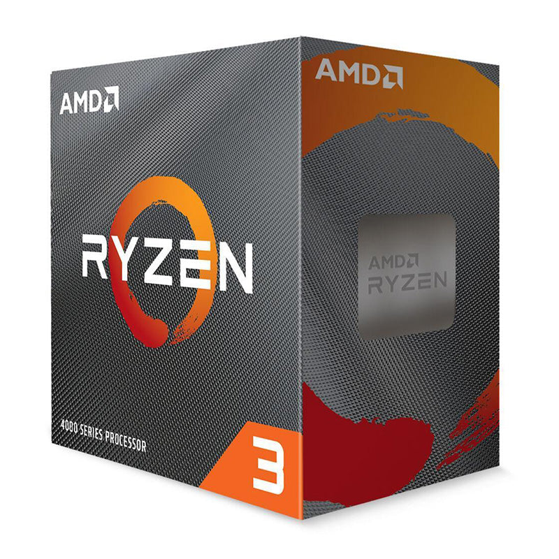 AMD Ryzen 3 4100 4-Core AM4 Processor 4.0GHz with Wraith Stealth Cooler - Desktop Gaming CPU for Streaming, Work & Everyday Computing