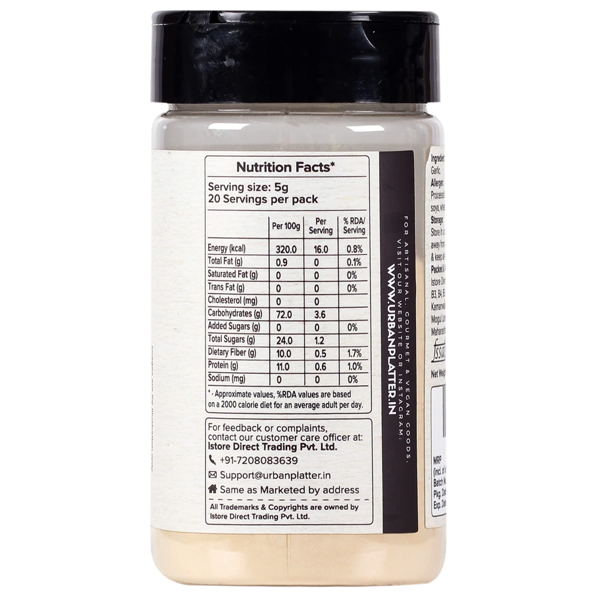 Urban Platter Dehydrated Garlic Powder, 100g - All Natural, Additive-Free, Ready to Use | Instant Garlic Flavor for Cooking, Baking & Seasoning | Premium Lehsun Powder for Soups, Sauces & Marinades