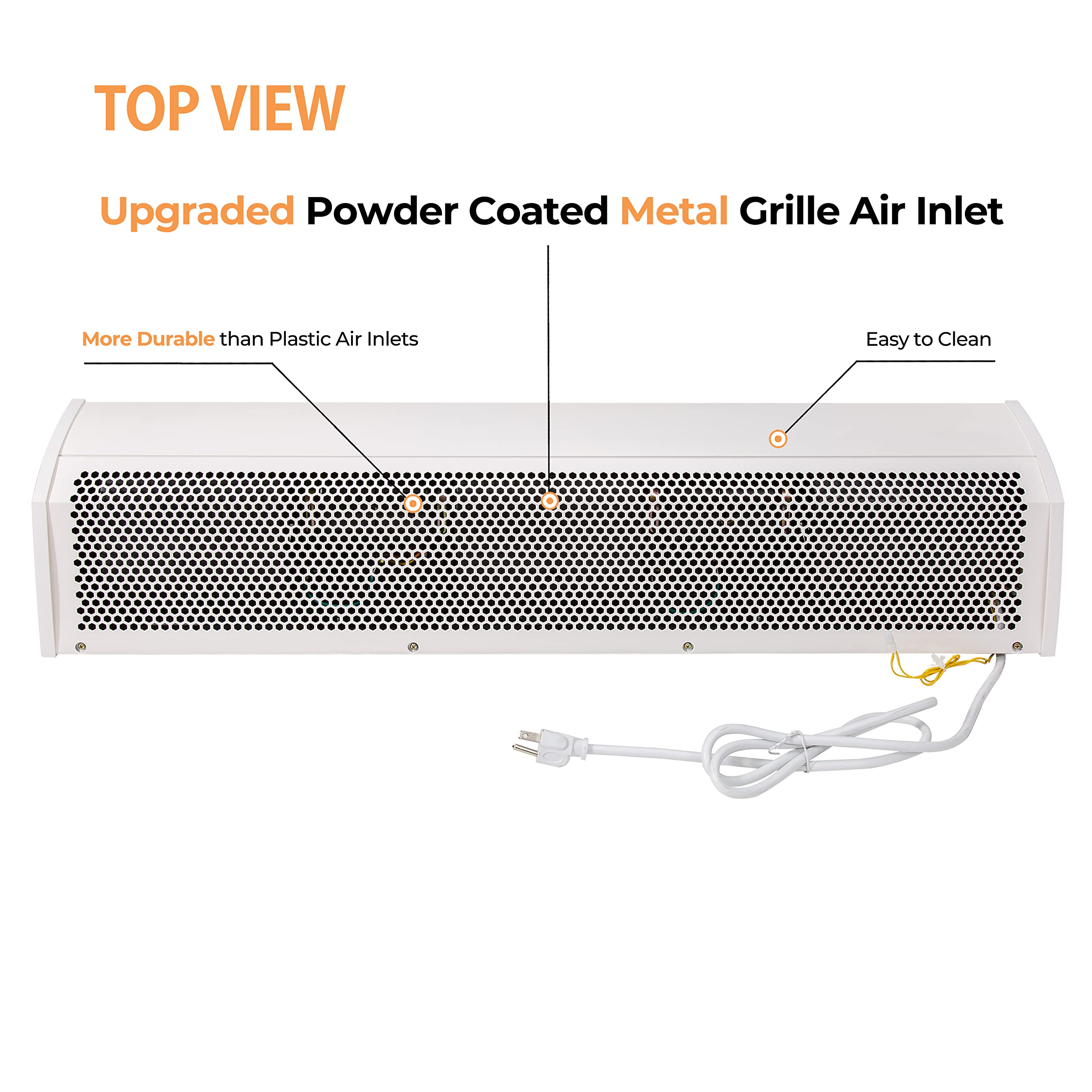 Awoco 36-Inch 2-Speed 900 CFM Commercial Air Curtain for Doors - Magnetic Door Switch for Easy Installation - Ideal for Restaurants, Retail Stores & Offices