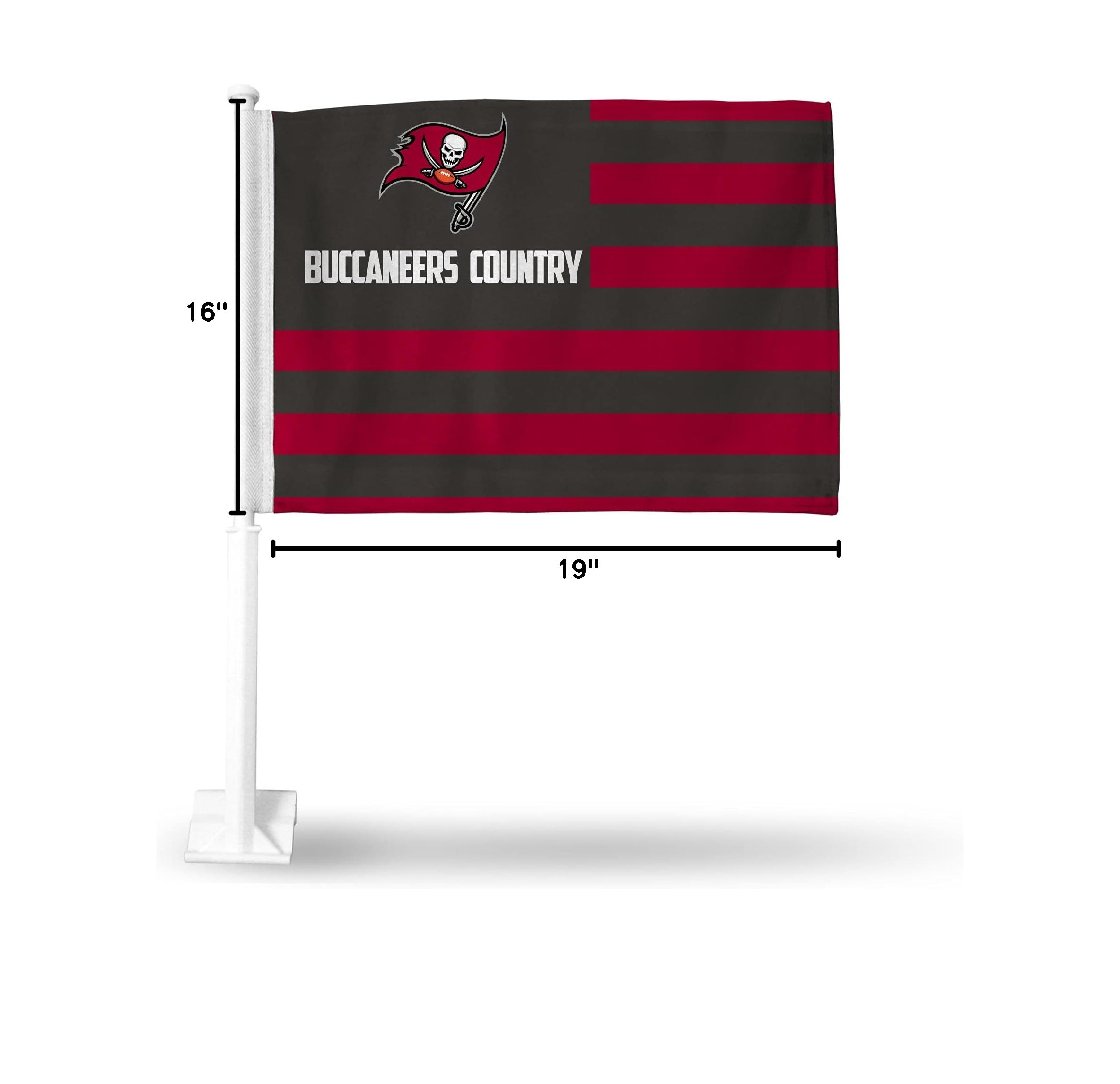 NFL Car Flag - Double Sided Rico Industries Team Logo Car Accessory for Game Day & Tailgating